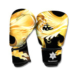 Golden Rooster Print Boxing Gloves