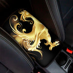 Golden Rooster Print Car Center Console Cover