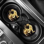 Golden Rooster Print Car Coasters