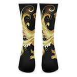 Golden Rooster Print Crew Socks
