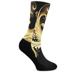 Golden Rooster Print Crew Socks