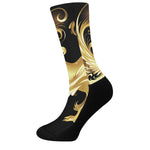 Golden Rooster Print Crew Socks