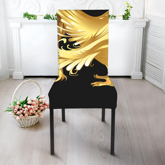 Golden Rooster Print Dining Chair Slipcover
