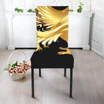 Golden Rooster Print Dining Chair Slipcover