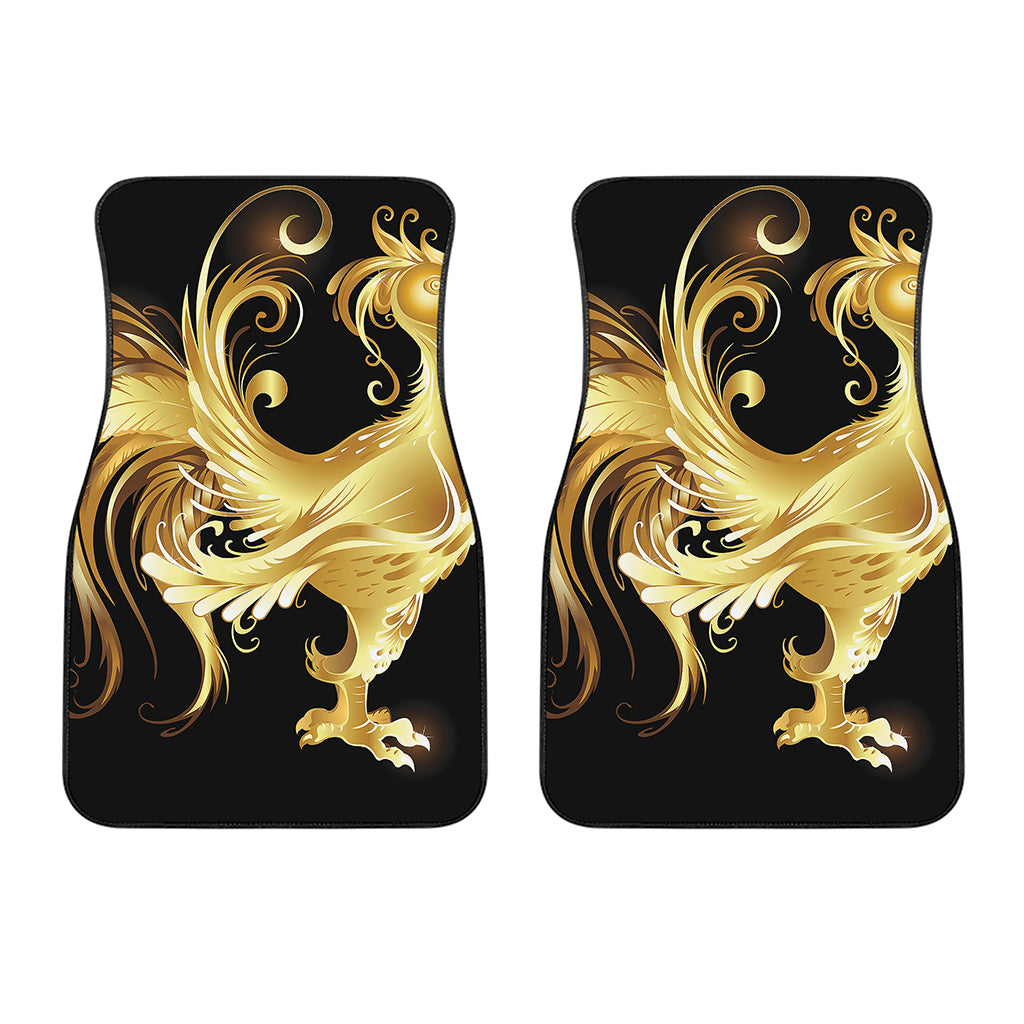 Golden Rooster Print Front Car Floor Mats