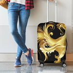 Golden Rooster Print Luggage Cover