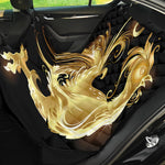 Golden Rooster Print Pet Car Back Seat Cover