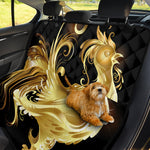 Golden Rooster Print Pet Car Back Seat Cover