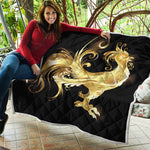 Golden Rooster Print Quilt