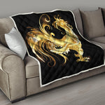 Golden Rooster Print Quilt