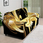 Golden Rooster Print Sofa Cover