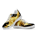 Golden Rooster Print White Sneakers