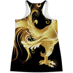 Golden Rooster Print Women's Racerback Tank Top