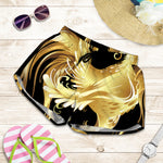 Golden Rooster Print Women's Shorts