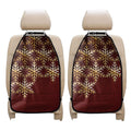 Golden Snowflake Print Car Seat Organizers