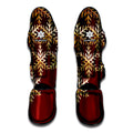 Golden Snowflake Print Muay Thai Shin Guards