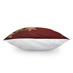 Golden Snowflake Print Pillow Cover