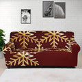 Golden Snowflake Print Sofa Cover