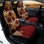 Golden Snowflake Print Universal Fit Car Seat Covers