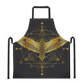 Golden Spiritual Bird Print Apron