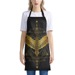 Golden Spiritual Bird Print Apron