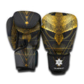 Golden Spiritual Bird Print Boxing Gloves