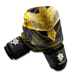 Golden Spiritual Bird Print Boxing Gloves