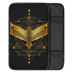 Golden Spiritual Bird Print Car Center Console Cover