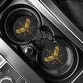 Golden Spiritual Bird Print Car Coasters