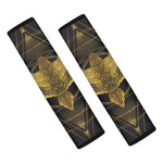 Golden Spiritual Bird Print Car Seat Belt Covers