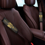 Golden Spiritual Bird Print Car Seat Belt Covers