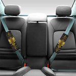 Golden Spiritual Bird Print Car Seat Belt Covers