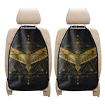 Golden Spiritual Bird Print Car Seat Organizers