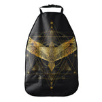 Golden Spiritual Bird Print Car Seat Organizers