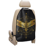 Golden Spiritual Bird Print Car Seat Organizers