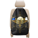 Golden Spiritual Bird Print Car Seat Organizers