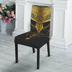Golden Spiritual Bird Print Dining Chair Slipcover