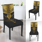 Golden Spiritual Bird Print Dining Chair Slipcover