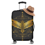 Golden Spiritual Bird Print Luggage Cover