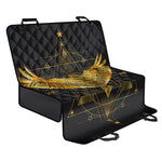 Golden Spiritual Bird Print Pet Car Back Seat Cover