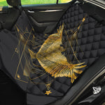 Golden Spiritual Bird Print Pet Car Back Seat Cover