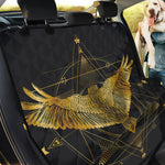 Golden Spiritual Bird Print Pet Car Back Seat Cover