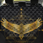 Golden Spiritual Bird Print Pet Car Back Seat Cover