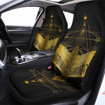 Golden Spiritual Bird Print Universal Fit Car Seat Covers