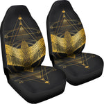 Golden Spiritual Bird Print Universal Fit Car Seat Covers