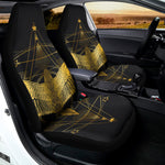 Golden Spiritual Bird Print Universal Fit Car Seat Covers