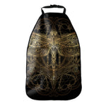 Golden Spiritual Dragonfly Print Car Seat Organizers