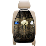 Golden Spiritual Dragonfly Print Car Seat Organizers