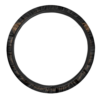 Golden Spiritual Dragonfly Print Car Steering Wheel Cover