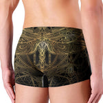 Golden Spiritual Dragonfly Print Men's Boxer Briefs